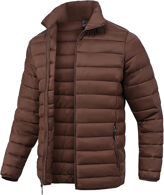 SPOSULEI Men Puffer Down Jacket Packable Lightweight