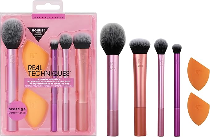 Eyeshadow, and Powder, Synthetic Bristles, Cruelty-Free, 6 Piece Set